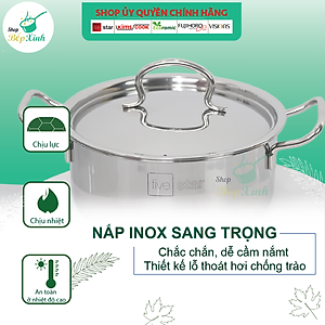 Nồi inox bếp từ 3 đáy Fivestar Nắp Inox - Tặng 1 Muỗng Canh Inox (sw)