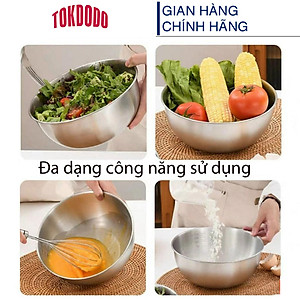 Bộ 3 Bát Trộn Inox TOKDODO Rất Tiện Lợi, Đa Dạng Công Năng, An Toàn Khi Sử Dụng