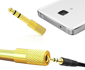 Đầu jack chuyển đổi âm thanh từ cổng 3.5mm cái sang cổng 6.5mm PaKaSa - Hàng chính hãng 