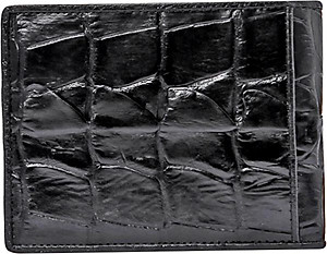 Ví Nam Da Cá Sấu Gai Đuôi Huy Hoàng HT2207 (12.5 x 10 cm) - Đen