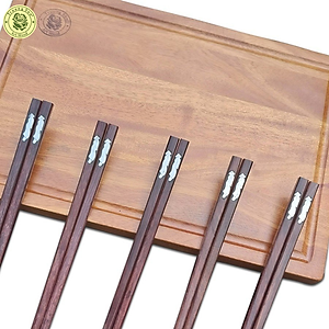 Đũa Gỗ Cẩm Lai Cẩn CAO CẤP Các Loại - Đồ Gỗ Nhà Bếp Thương Hiệu Trường Sơn (10 Đôi / Hộp)