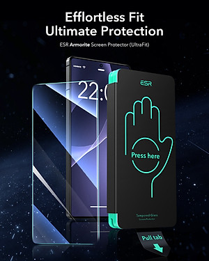 Bộ 2 Kính Cường Lực Kèm Khung Dán ESR Armorite Screen Protector (UltraFit) Cho Samsung Galaxy S25 Ultra, Nhận Vân Tay Tốt_ Hàng Chính Hãng