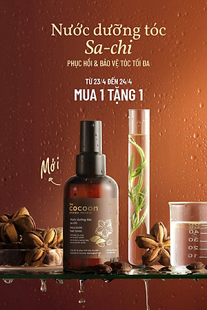Combo Nước dưỡng tóc Sa-chi Cocoon 140ml + Serum Sa-chi phục hồi tóc Cocoon 70ml