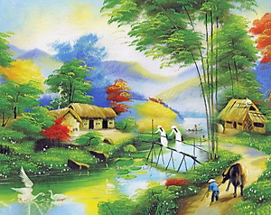 Bộ tranh xếp hình cao cấp 500 mảnh ghép – Bức Họa Đồng Quê