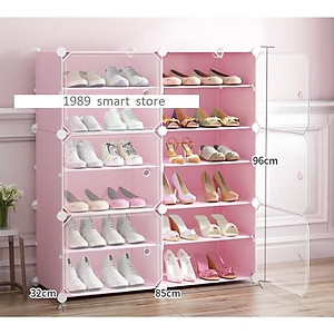 TỦ NHỰA ĐỂ GIÀY DÉP KIỂU MỚI 12 Ô (chia ô) CỬA TRẮNG TRONG - HÀNH CHÍNH HÃNG