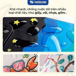 Bút sơn/ Bút lông 12/24/36 màu - Acrylic Markers 2 đầu ngòi ThiênLong Colokit - Màu sắc tươi sáng Trang trí đa chất liệu