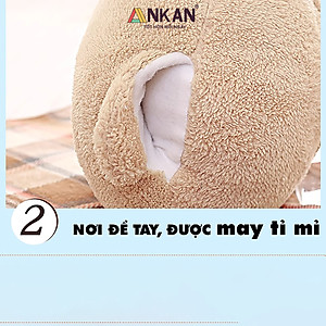 Chăn Gối Văn Phòng 3 Trong 1 Gấu Nâu Độc Đáo Kiểu Dành Cho Nữ Dùng Để Ngủ Trưa Tại Văn Phòng, Tựa Lưng Và Gấu Bông Dùng Để Trang Trí