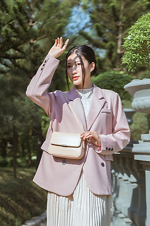 Túi Yuumy ( Thời trang nữ nắp gập size 20 - Túi đeo chéo da Verein YN198 )