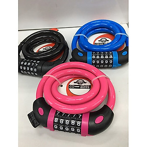 Khoá dây xe đạp 5 số cao cấp bền bỉ chất lượng cao cho xe đạp xe máy đa dụng chống trộm (Màu ngẫu nhiên)- HENRYSA