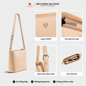 Túi Yuumy ( Thời trang nữ form cứng dáng vuông size 22 - Túi đeo vai da Seasand YN299 )