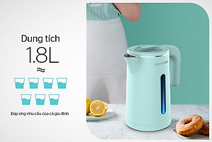 ẤM SIÊU TỐC INOX 2 LỚP 1.8L SUNHOUSE SHD1351 - Hàng chính hãng