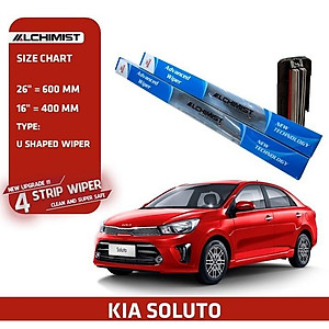 Combo 2 Gạt Mưa Xe Ô tô KIA Loại Silicon 4 Lưỡi Cao Cấp, Thiết Kế Thông Minh, Gạt Êm Và Sạch Hơn