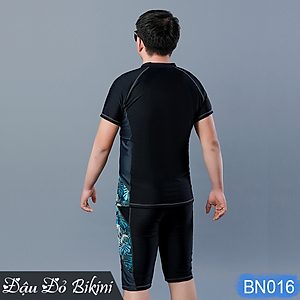 Bộ bơi nam khóa kéo size lớn, quần áo bơi bigsize cho nam giới, chất thun bơi lạnh Hàn dầy dặn, dáng thể thao mạnh mẽ | BN016