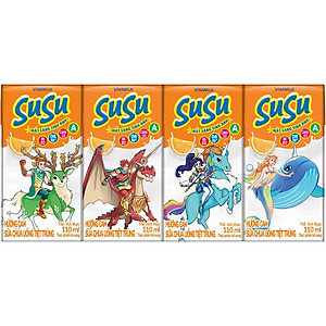 Sữa chua uống hương cam Vinamilk Susu - Thùng 48 hộp 110ml.