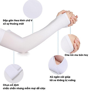 Găng tay chống nắng xỏ ngón, bao tay che nắng lái xe ô tô cho nam nữ đi phượt ngăn UV, phụ kiện xe hơi Tâm Luân