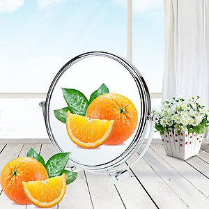 Gương trang điểm phóng đại 3 lần, xoay 360 độ, 2 mặt siêu nét, để bàn, Inox 304, Size 18cm, 20cm, Minh House G31