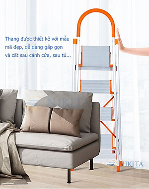 Thang nhôm tay vịn khung INOX Nikita NKT-IN04