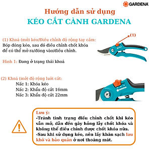 Kéo tỉa cành mũi hếch Gardena 08857-20
