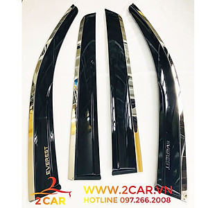 Vè che mưa Xe Ford Everest 2023, 2017-2021 Chỉ inox cao cấp