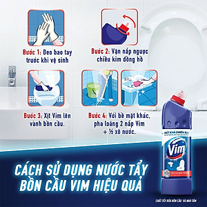 Combo 2 Nước Tẩy Bồn Cầu Vim 880ml Diệt 99,9% Vi Khuẩn