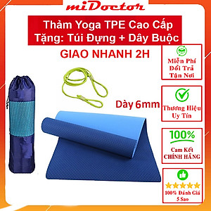 Thảm Tập YoGa miDoctor + Bao Thảm Tập Yoga + Dây Thảm Tập Yoga (Giao Màu Ngẫu Nhiên)