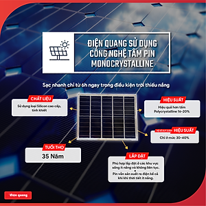 Bộ đèn LED Pha NLMT Điện Quang ĐQ LEDSLN 765 (Solar, IP65, daylight, công suất từ 60W - 300W)