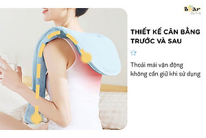 Máy Massage Cổ Vai Gáy, Máy Đấm Lưng Bear AMQ-A01X1 Gồm 4 Kỹ Thuật Đấm Lưng Gồm 16 Cường Độ Massage Như Người Thật - Hàng Chính Hãng