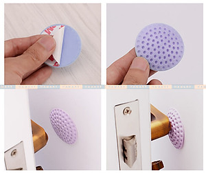 SET 3 Miếng Cao Su Dán Tường Chống Va Đập Chặn Cửa Giảm Tiếng Ồn Keo Siêu Dính Tiện Lợi