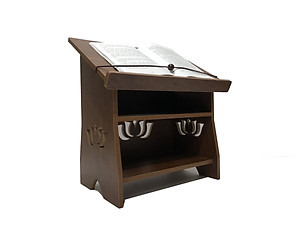 Kệ để kinh phật hoa sen bằng gỗ MDF phủ Melamine 2 mặt/ Bàn tụng kinh/ bàn đọc sách