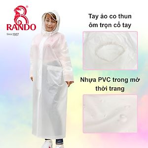 Áo Mưa Rando Trong Suốt 1 Đầu Có Kính Khẩu Trang 