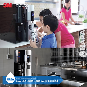 Máy Lọc Nước Nóng Lạnh Để Bàn 3M HCD-2 Cao Cấp, Công Nghệ Bảo Vệ Kép 3M Với Đèn UV, Nhập Khẩu Mỹ - Hàng Chính Hãng 3M