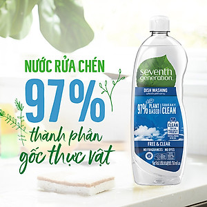 Mua Nước Rửa Chén Gốc Thực Vật Seventh Generation Free & Clear Không Mùi 750Ml | Tiki