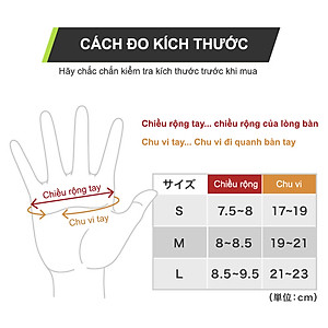 Lysin - găng tay tập gym, thể dục, xe đạp, câu cá, tập tạ, chống trượt bảo vệ lòng bàn tay chính hãng Nhật