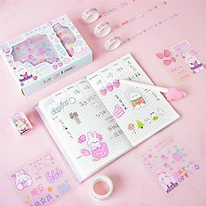 Băng keo Sticker Hộp 5  Washi Tape 11 Sticker Siêu Cute Dễ Thương