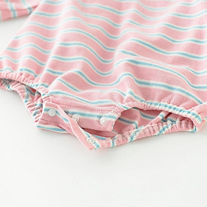 [121:H16] Body sọc ngang cổ thêu hoa và gấu hàng quảng châu đáng yêu cho bé gái