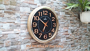 Đồng Hồ Treo Tường Cao Cấp DẠ QUANG KIM TRÔI EASTAR - Số Nổi 3D Tròn Cổ Điển 31cm - Tặng Pin Maxell - BH 1 Năm