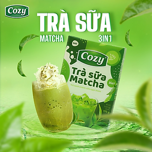 Cozy Trà sữa 3in1 - Matcha 10 gói x 17g Hộp