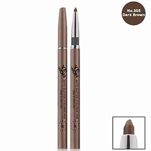 Chì mí kim tuyến Mira Glitter Auto Eyeliner Pen Hàn Quốc No.305 Dark brown tặng kèm móc khoá