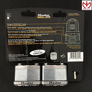Bộ 2 ổ khóa Master Lock M15 XTLF thân thép lá rộng 64mm dùng chung 2 chìa