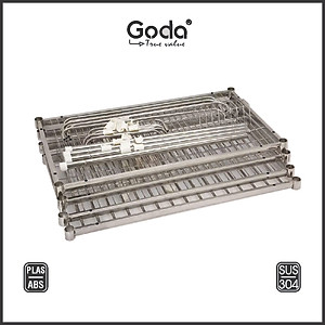 Kệ Inox 304 Úp Chén Dĩa 4 Tầng Goda - GD-117