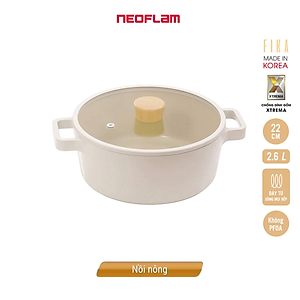 [Hàng chính hãng] Bộ 2 nồi 22cm nông & sâu chính hãng Fika Neoflam - Hàn Quốc. Hàng có sẵn giao ngay