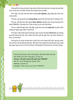 Sách POMath - Toán Tư Duy Cho Trẻ Em 4-6 Tuổi (Tập 3)