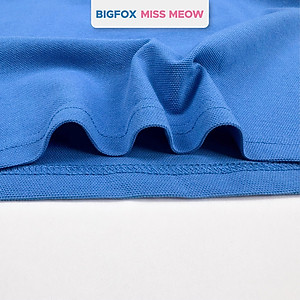 Áo polo bé trai Bigfox Miss Meow mùa hè chất cá sấu, áo có cổ đồng phục đi học size đại 7-15 tuổi 50kg