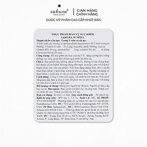Viên uống chống nắng sinh học toàn thân Sakura Sunpill 30 viên
