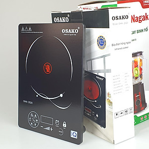 Bếp Hồng Ngoại 2000W Osako Mặt kính Ceramic Công Suất Lớn Nấu Cực Nhanh Tiết Kiệm Điện - Hàng Nhập Khẩu