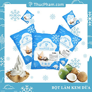 [ĂN BAO GHIỀN❤️] Bột Làm Kem Tươi THUCPHAM.COM Vị Dừa 1kg - Công Thức Độc Quyền Hương Vị Mới, Không Gắt, Không Hắc