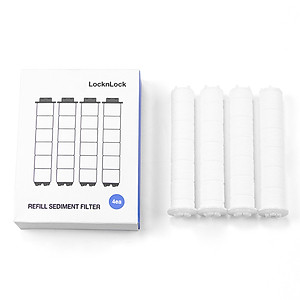 Bộ Phụ Kiện Đầu Vòi Sen Lọc Nước LocknLock 80mm CLR-KR LBW400 (Mạch nước nhip nhàng, giảm stress - Khử Clo)