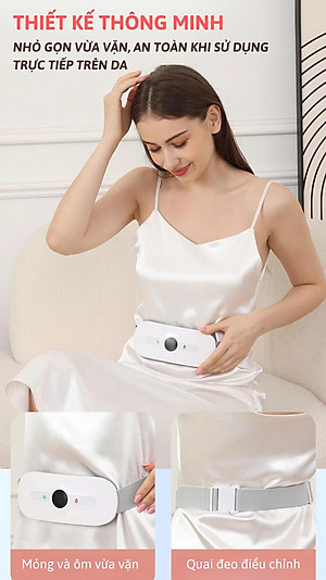 Máy Massage Làm Ấm Bụng, Đai Đeo Giảm Đau Bụng Kinh Nguyệt, Làm Ấm Tử Cung Cho Phụ Nữ Đến Kì 3 CHẾ ĐỘ