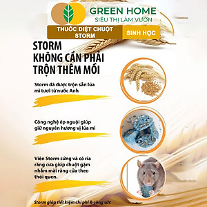 Thuốc Diệt Chuột Greenhome, Storm, Sinh Học Thế Hệ Mới, Tận Gốc, Cả Tổ, An Toàn Với Người, Vật Nuôi