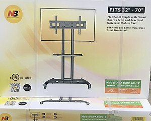 Giá treo tivi di động nhập khẩu AVA1500-60-1P (Đ8) màu đen cho tivi 32-65 inch